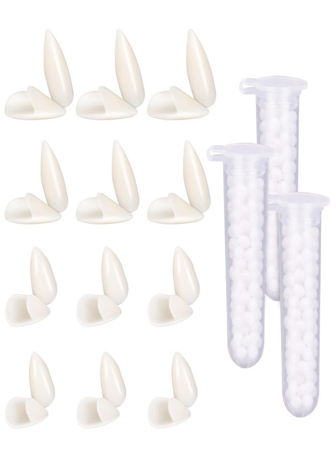 Chambom Halloween Vampire Teeth - 12 Pairs Vampire Fangs, Fake 4 Size Teeth Fangs for Cosplay Party Props Halloween Costumes Accessories Party Favors - Image 1